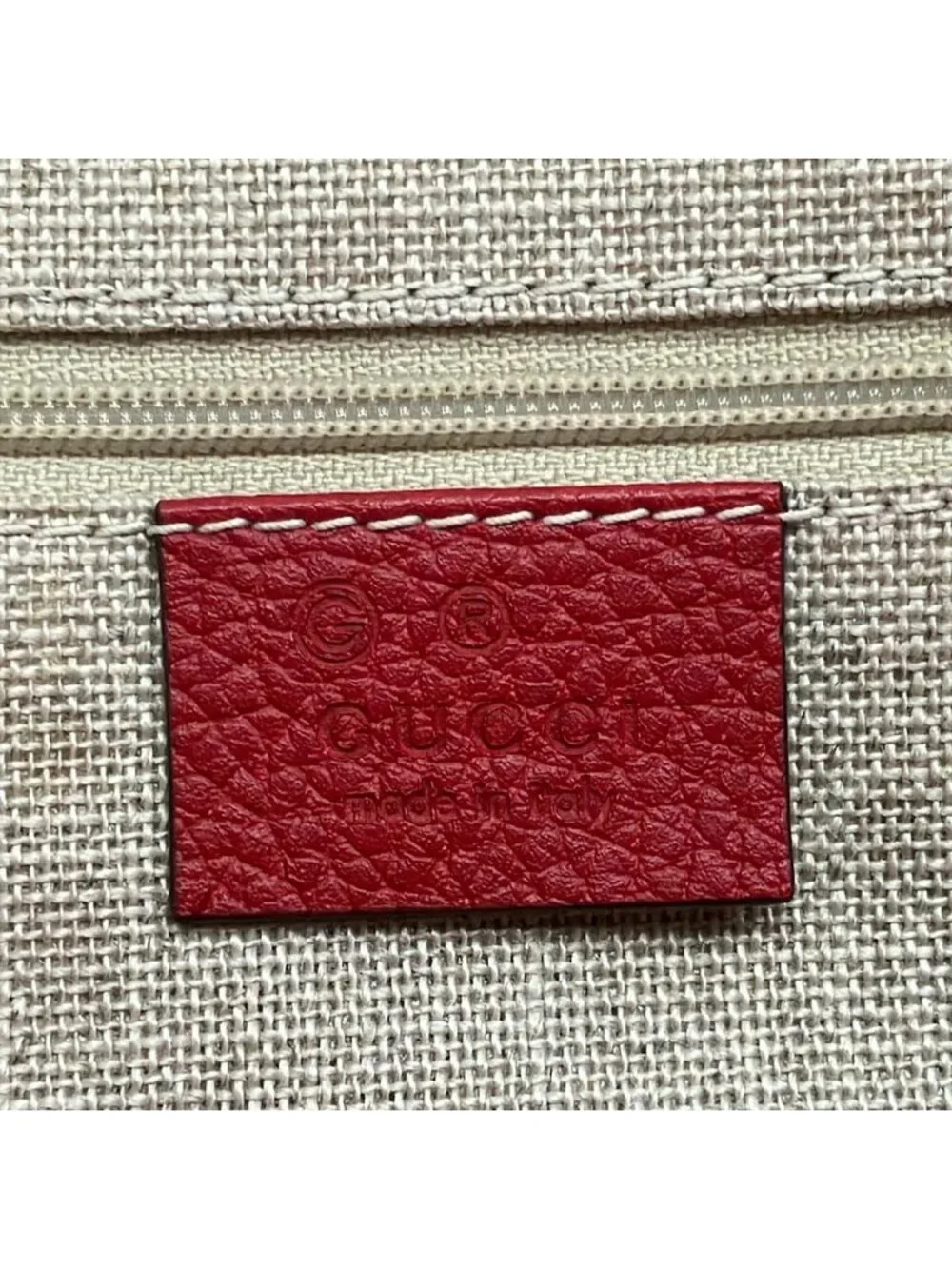 Gucci Handbag Red Leather - Picture 9 of 10